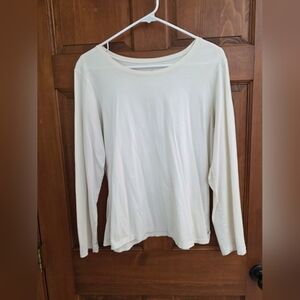 J. Jill Long Sleeve Crewneck Top - Cream